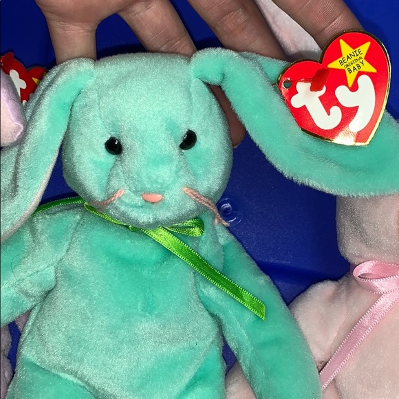 Rare 1996 Hippity Hoppity & Floppity Beanie Babies - Picture 2 of 8